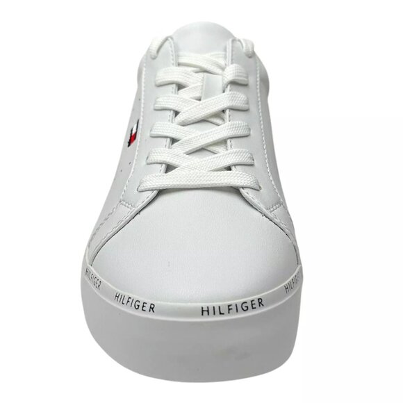 Tommy Hilfiger Women's Henissly Sneaker Size 8.5 White Lace up Casual & Stylish - Picture 4 of 13